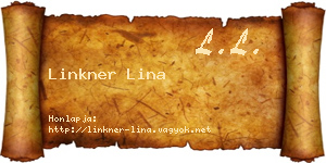 Linkner Lina névjegykártya